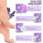 LAVENDER 4 in 1 Foot Care Set Food Soak, Scrub, Mud Mask, Lotion