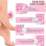 ROSE 4 in 1 Foot Care Set (Foot Soak , Scrub, Mud Mask, Lotion)