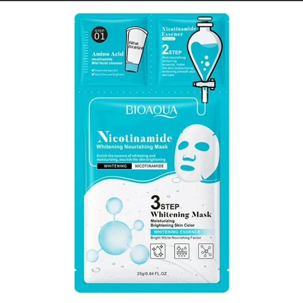 Bioaqua Nicotinamide Whitening Nourishing Mask 3 Step 25g